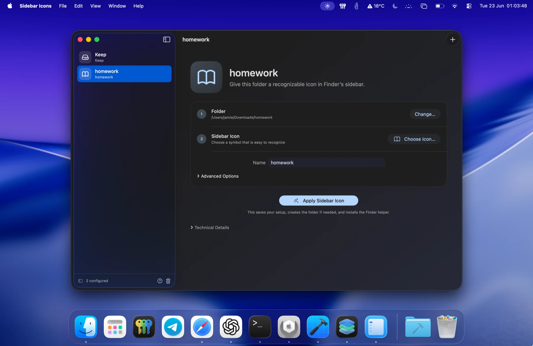 Sidebar Icons — Custom Finder sidebar icons for macOS